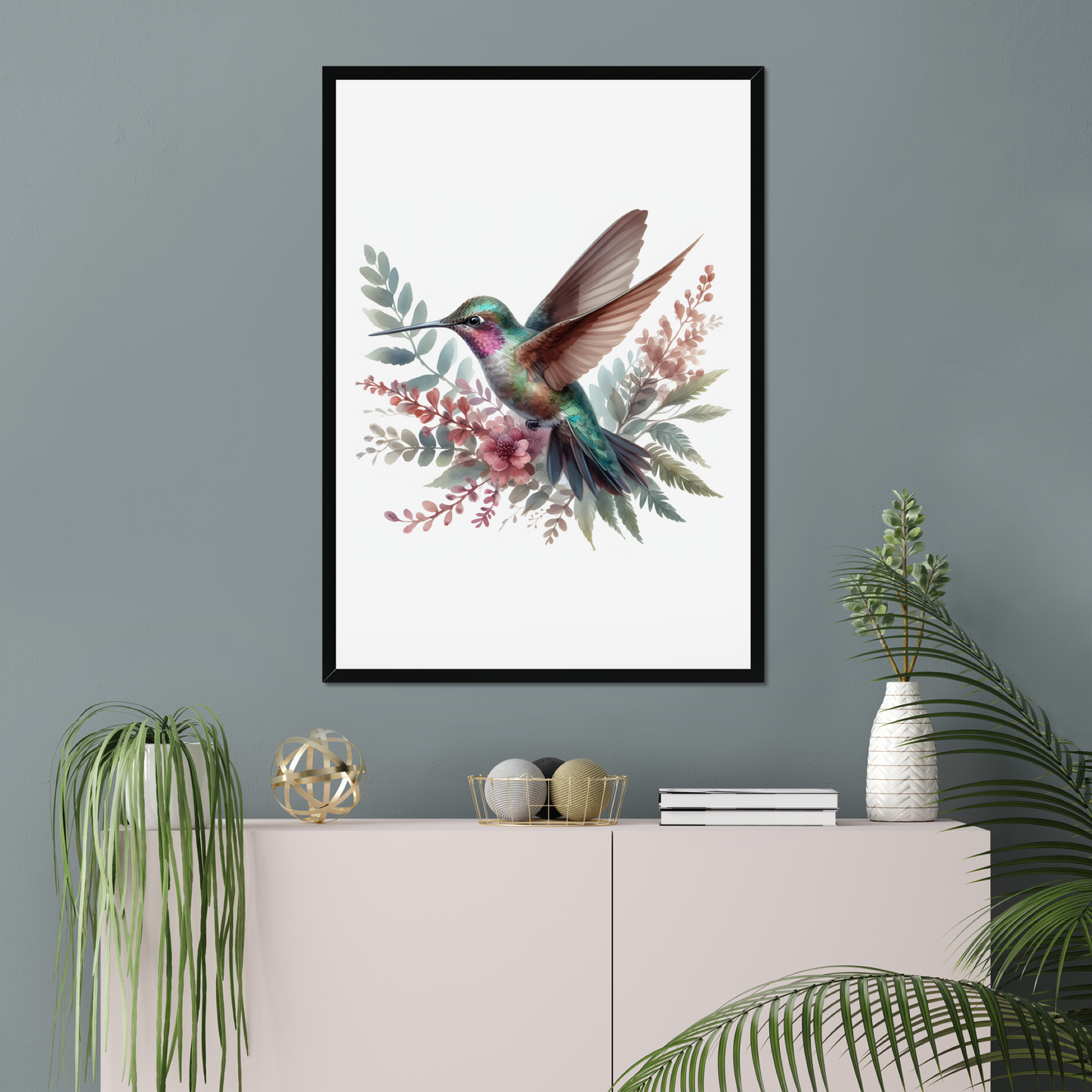 Hummingbird Floral Bloom